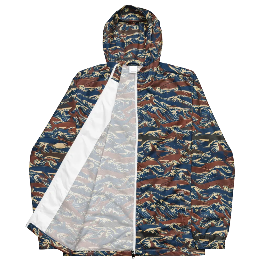 Tidal Teeth on Men's Windbreaker — Front