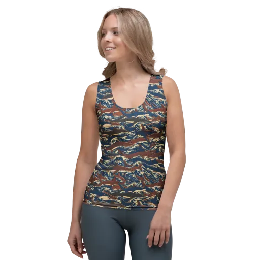 Tidal Teeth on a Women's Tank Top
