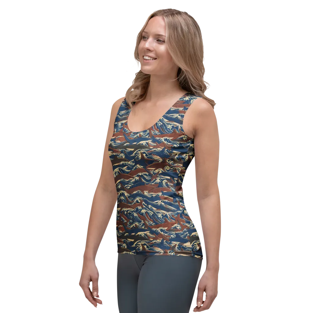 Tidal Teeth on Women's Tank Top — Left Front