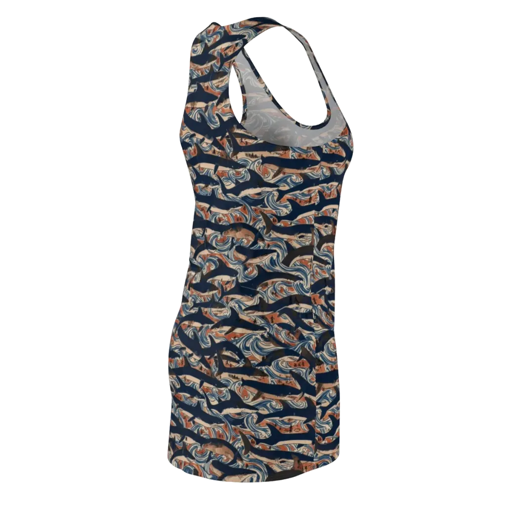Indigo Koi Current on Racerback Dress — Back Side