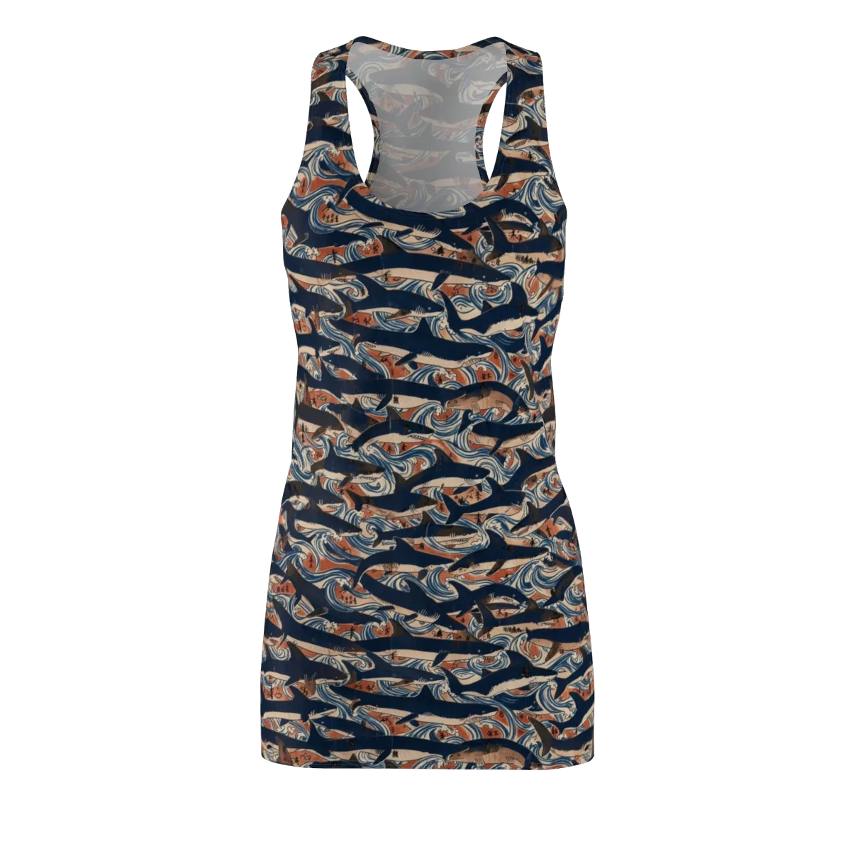 Indigo Koi Current on Racerback Dress — Front