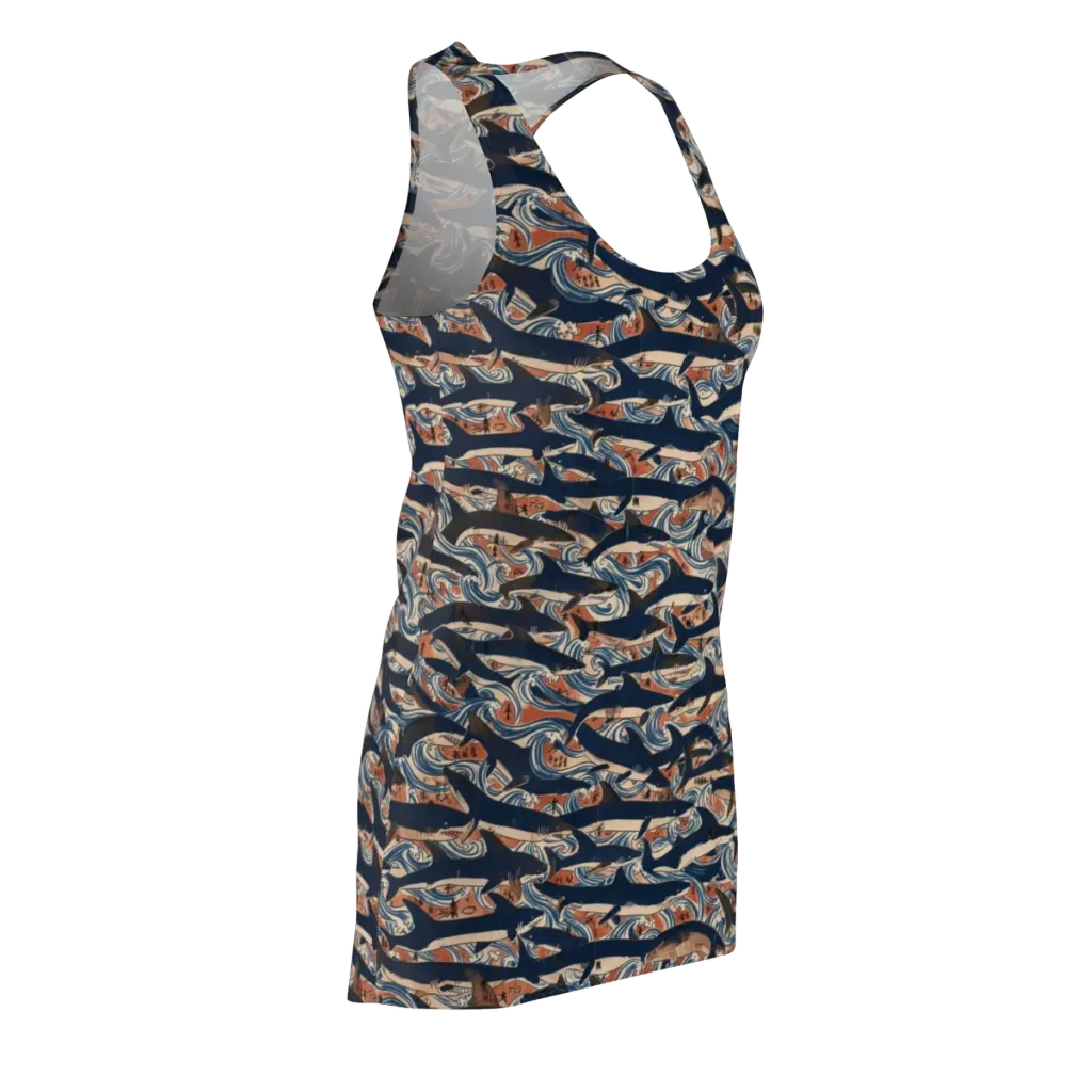 Indigo Koi Current on Racerback Dress — Front Side