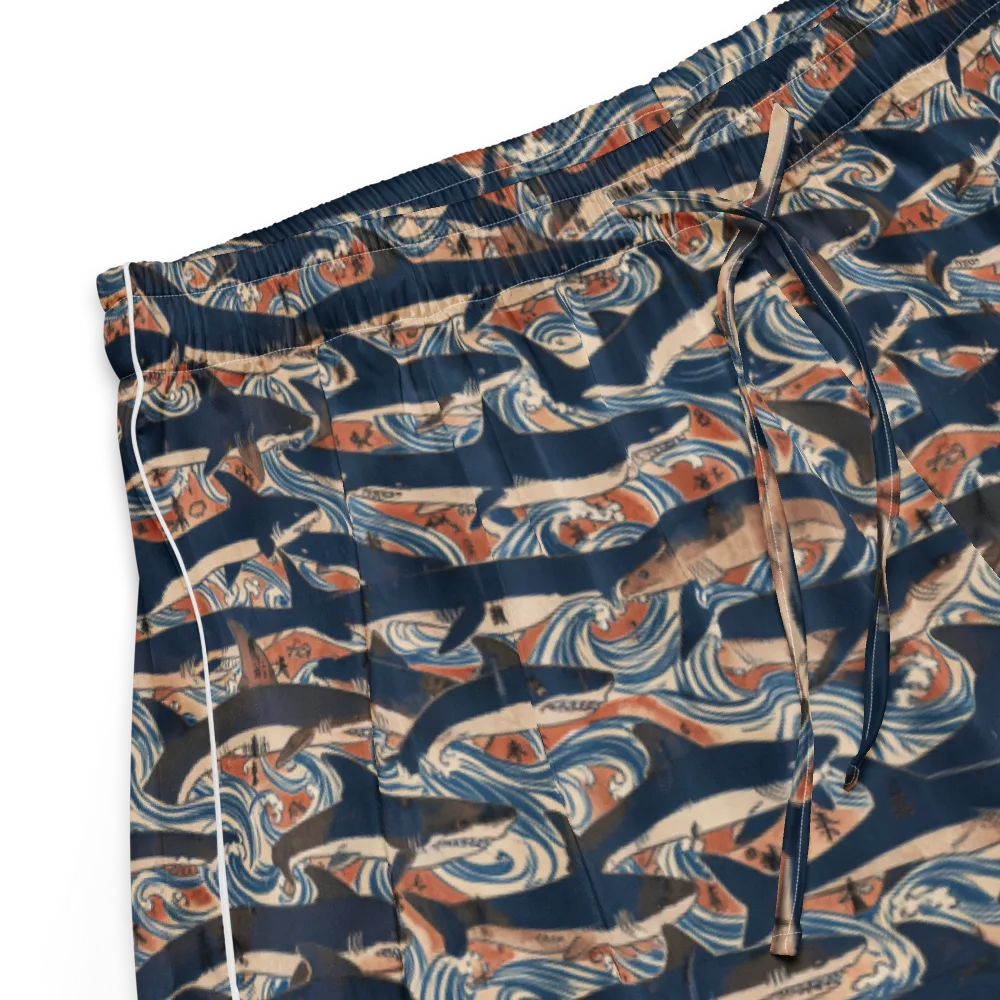 Indigo Koi Current on Women's Pajama Shorts — Product details