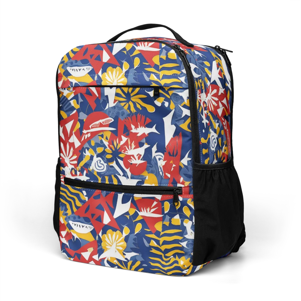 Marigold Riot on Utility Backpack — Left Front