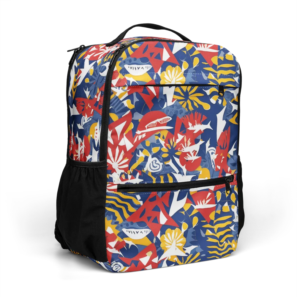Marigold Riot on Utility Backpack — Right Front