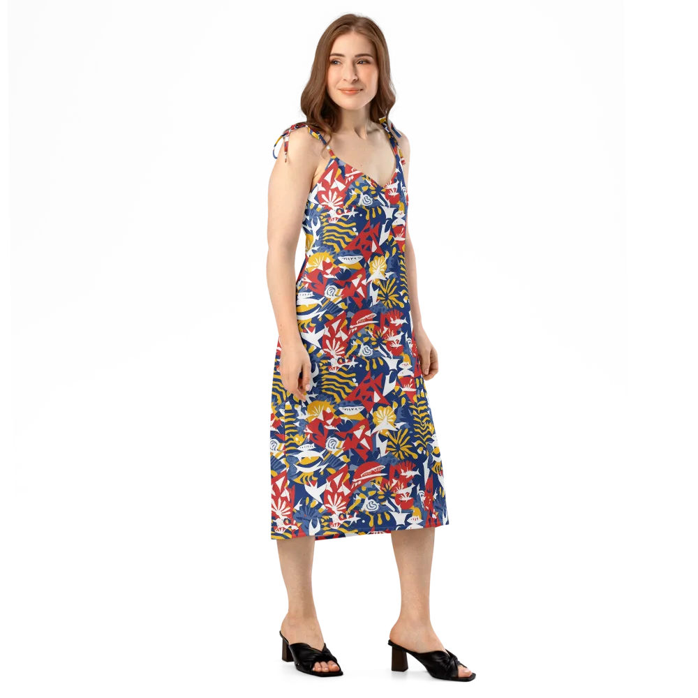Marigold Riot on Slip Dress — Right Front