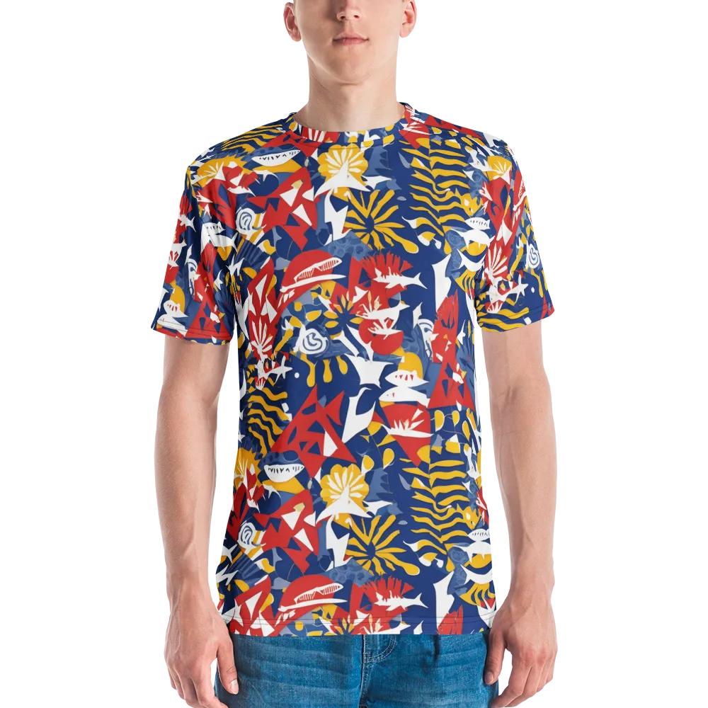 Marigold Riot on Men's Crew Neck T-Shirt — Front