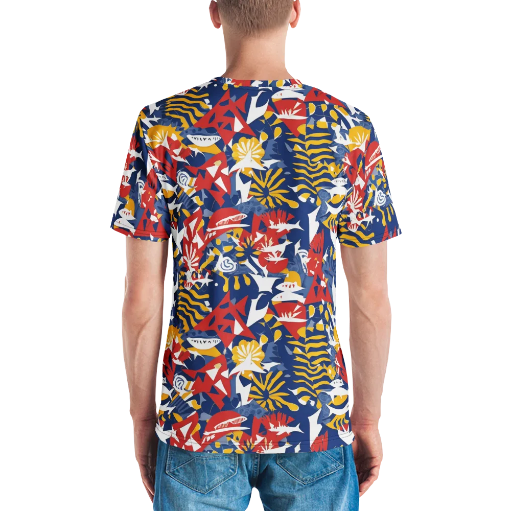Marigold Riot on Men's Crew Neck T-Shirt — Back