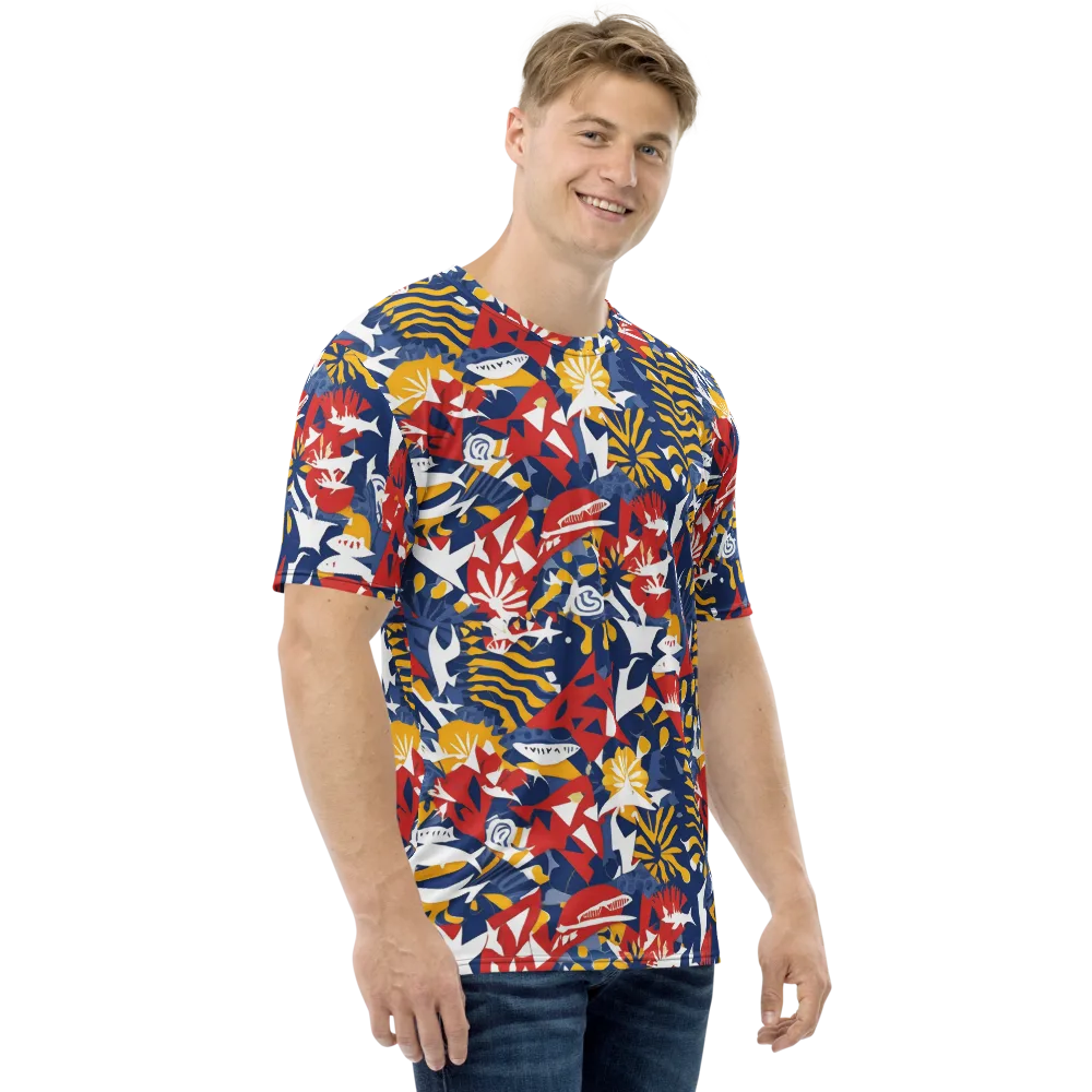 Marigold Riot on Men's Crew Neck T-Shirt — Right