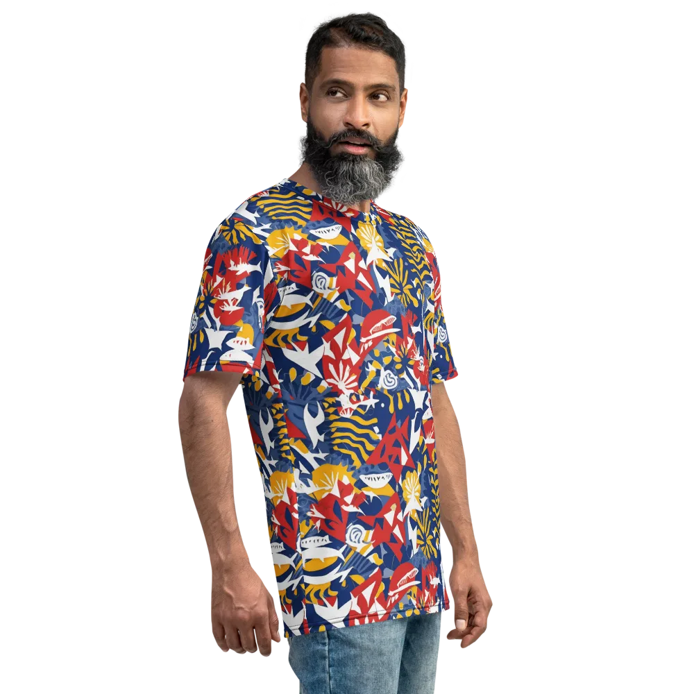 Marigold Riot on Men's Crew Neck T-Shirt — Right