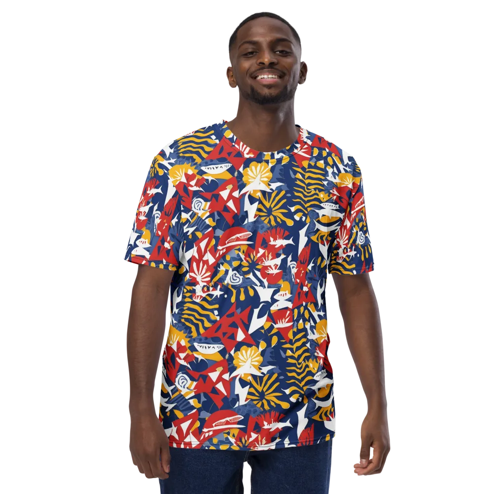 Marigold Riot on Men's Crew Neck T-Shirt — Front