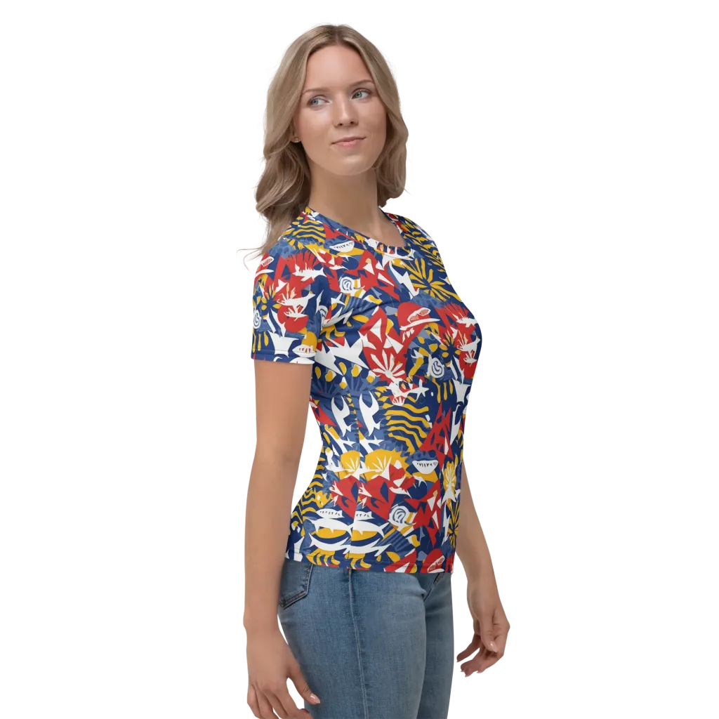 Marigold Riot on Women's Crew Neck T-Shirt — Right