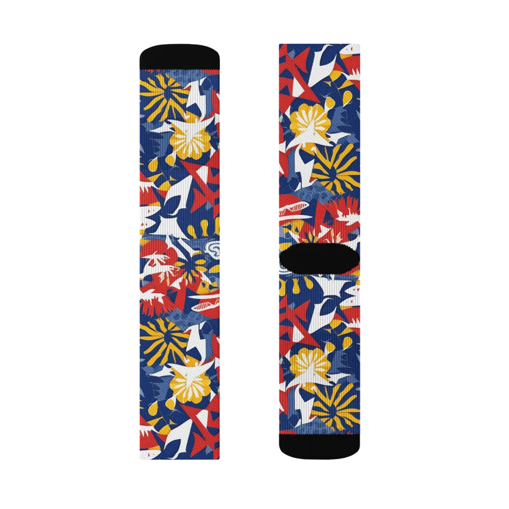 Marigold Riot on Socks — Right Sock