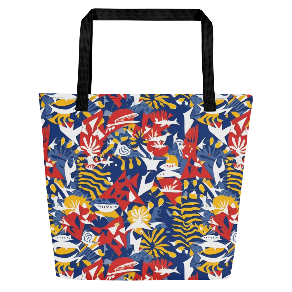 Marigold Riot on Large Tote Bag W/ Pocket — Front