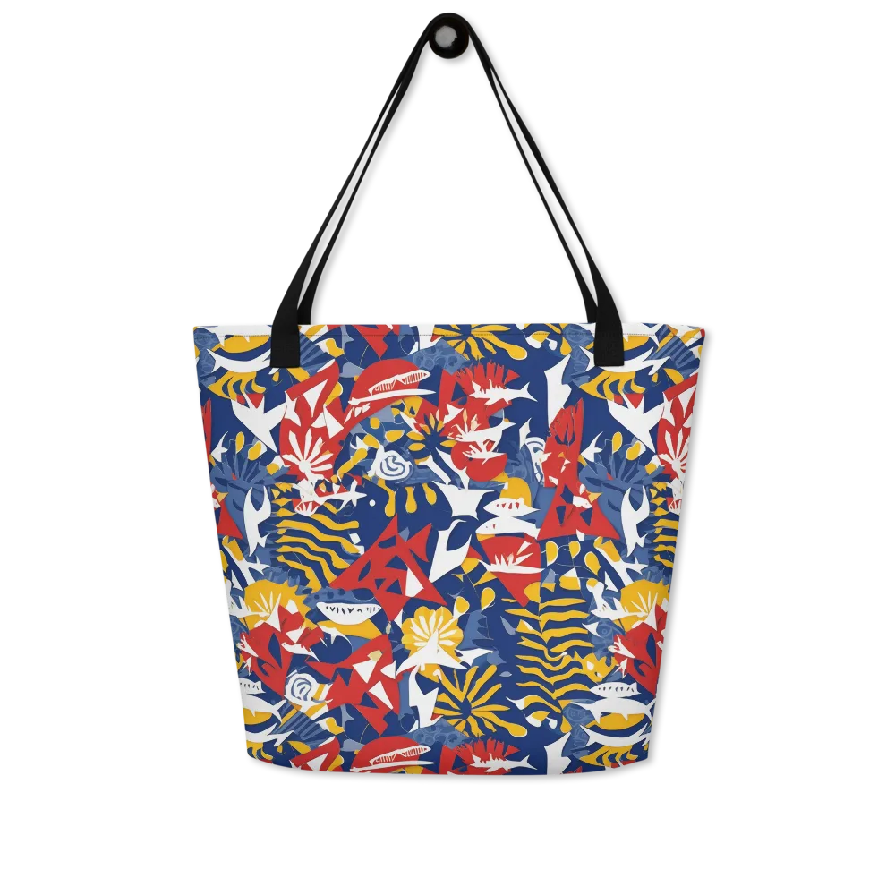 Marigold Riot on Large Tote Bag W/ Pocket — Front