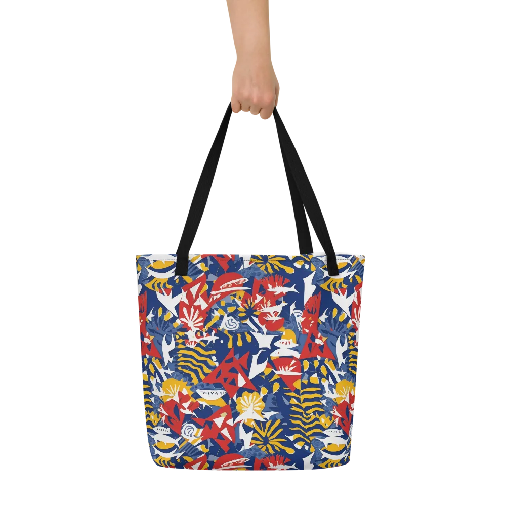 Marigold Riot on Large Tote Bag W/ Pocket — Front