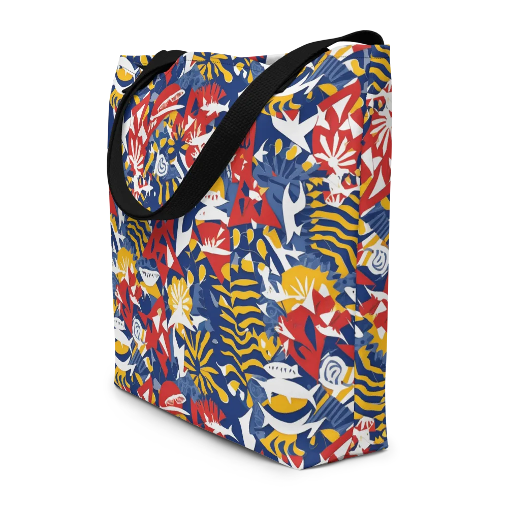 Marigold Riot on Large Tote Bag W/ Pocket — Front