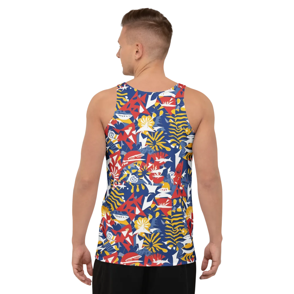 Marigold Riot on Men's Tank Top — Back