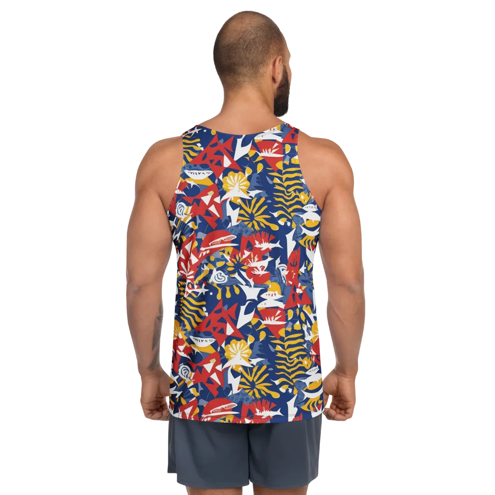 Marigold Riot on Men's Tank Top — Back