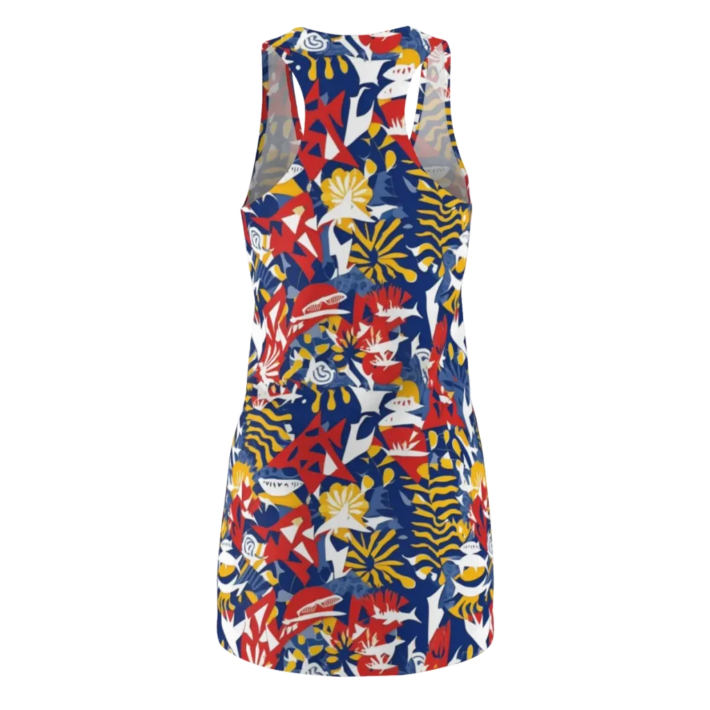 Marigold Riot on Racerback Dress — Back