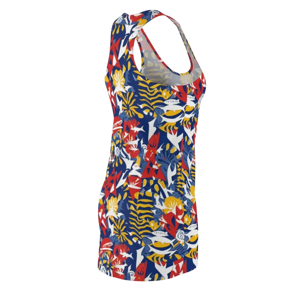 Marigold Riot on Racerback Dress — Back Side