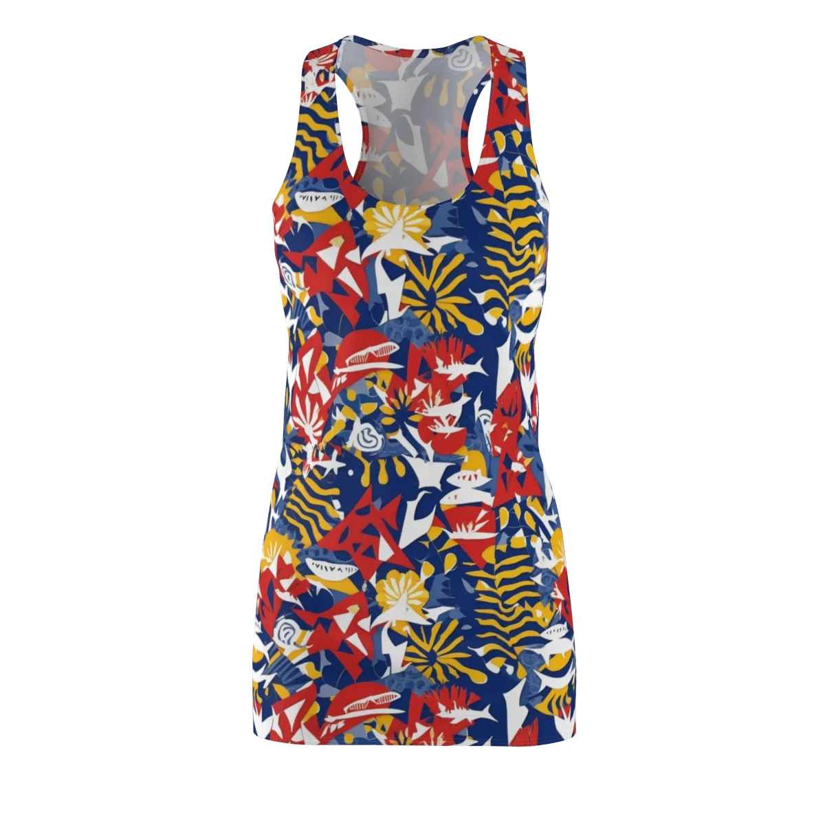 Marigold Riot on Racerback Dress — Front