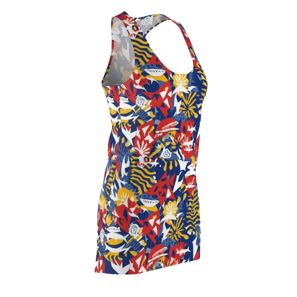 Marigold Riot on Racerback Dress — Front Side
