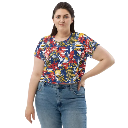 Marigold Riot on a Crop Tee