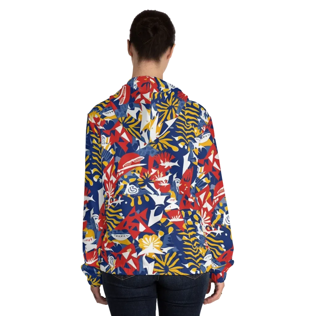 Marigold Riot on Women's Full-Zip Hoodie — Back On Person
