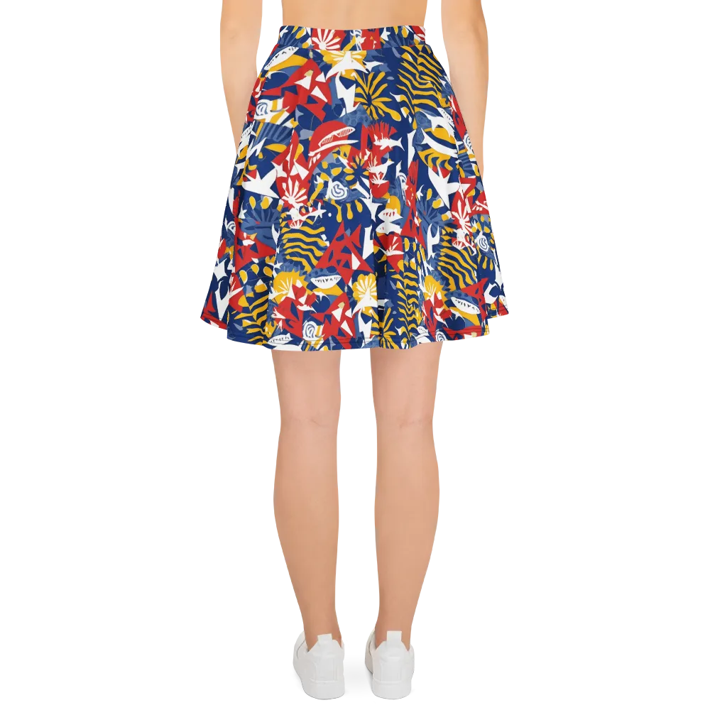 Marigold Riot on Skater Skirt — Back