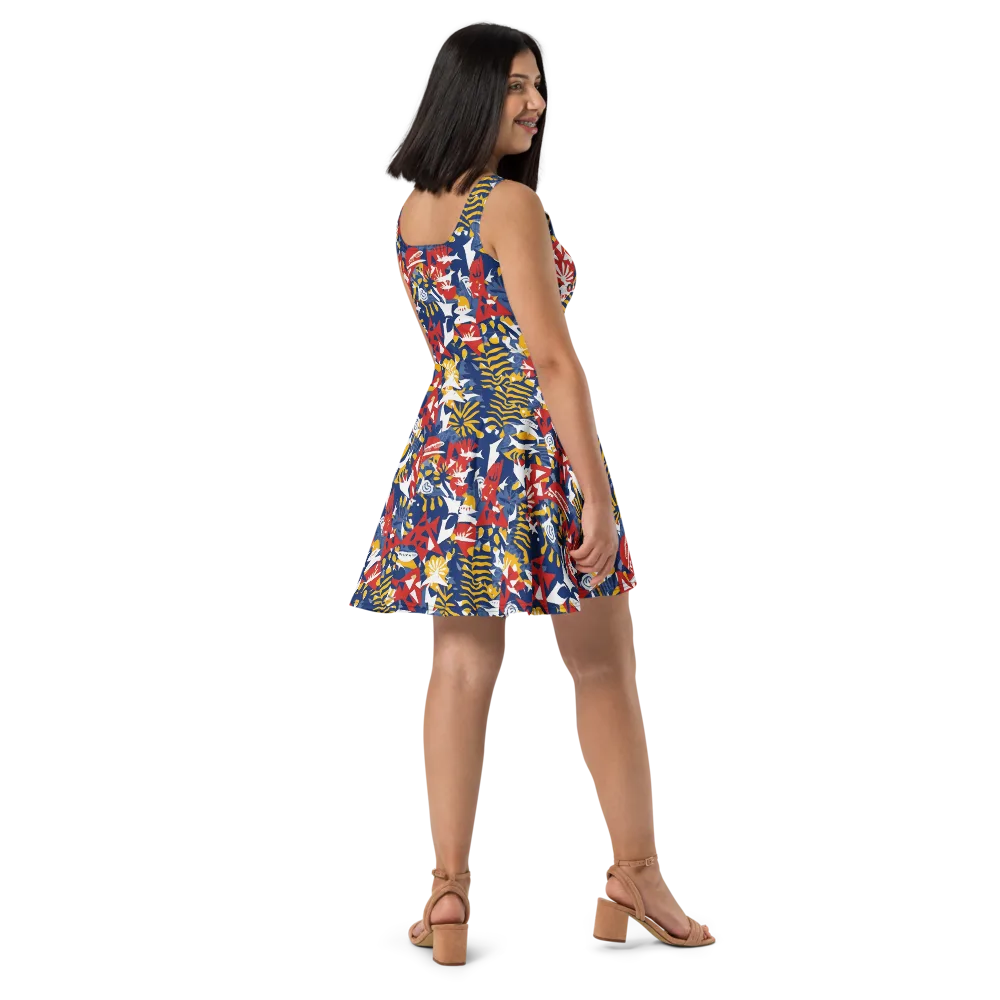 Marigold Riot on Skater Dress — Right