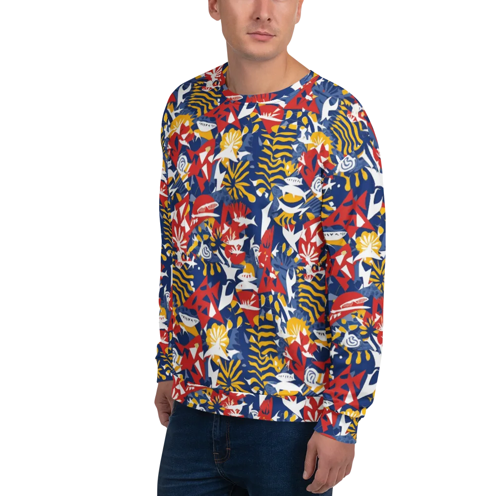 Marigold Riot on Sweatshirt — Left Front