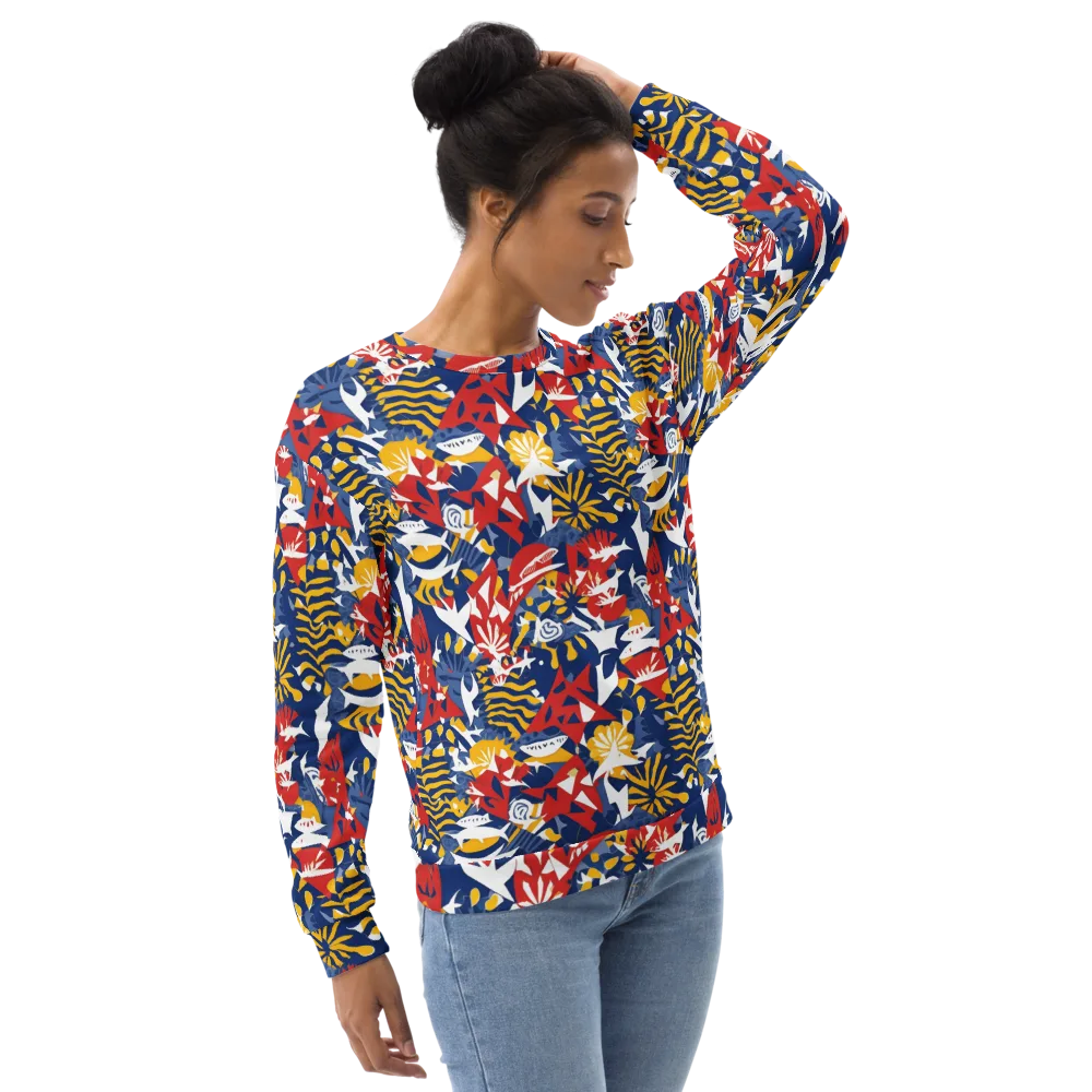 Marigold Riot on Sweatshirt — Right Front