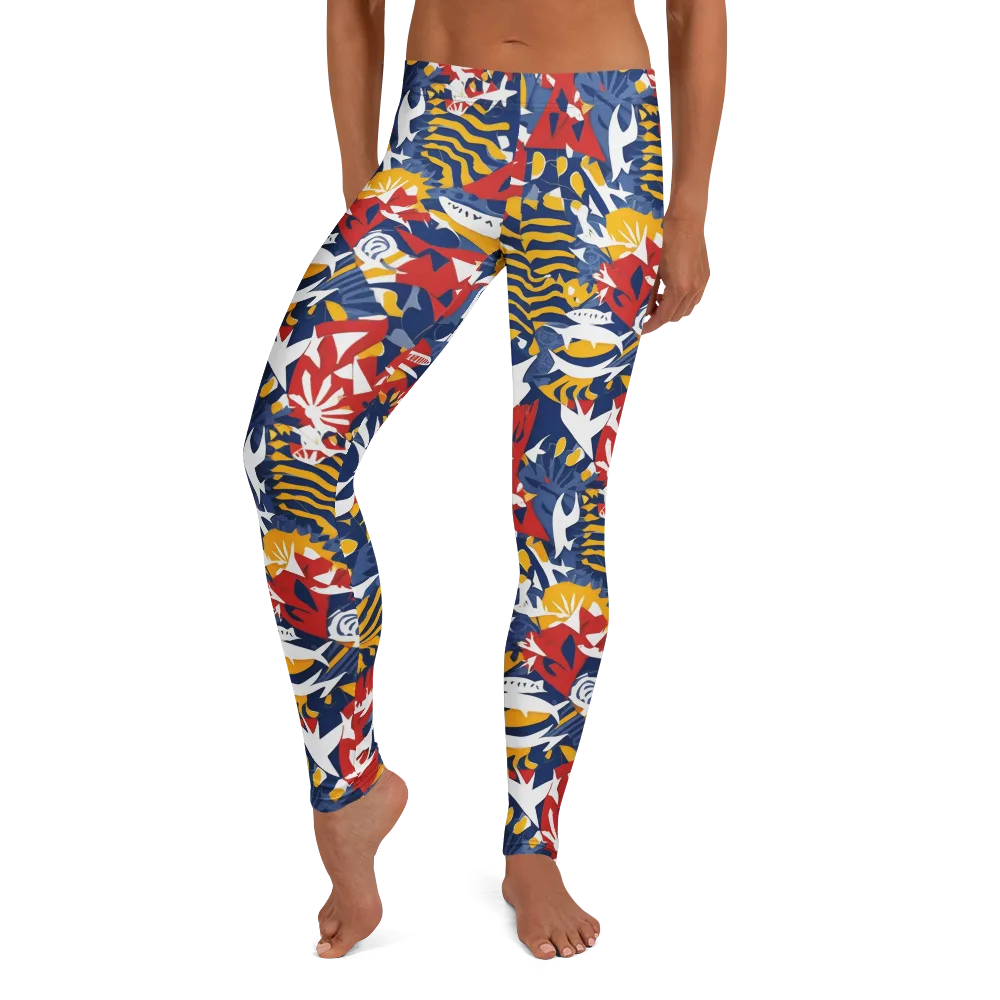 Marigold Riot on Leggings — Front