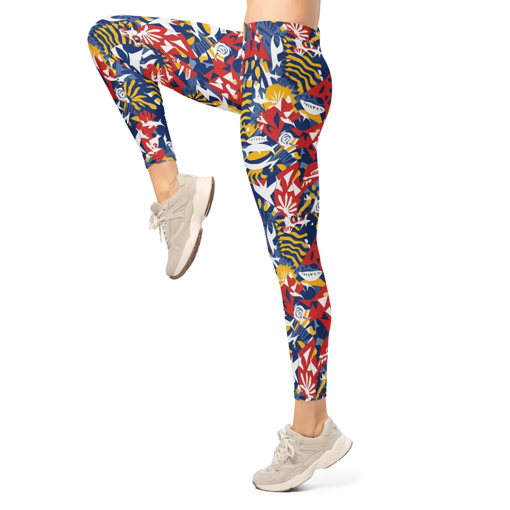 Marigold Riot on Leggings — Left