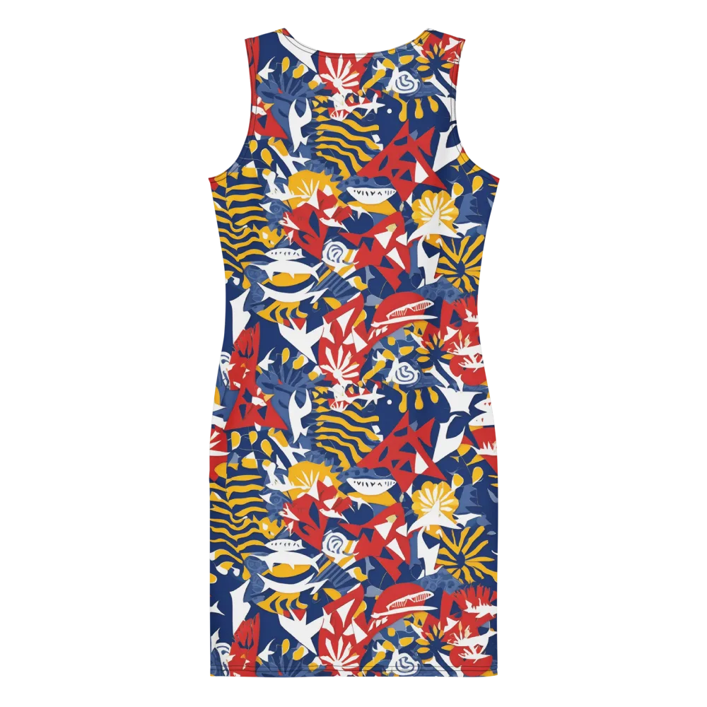 Marigold Riot on Bodycon Dress — Back