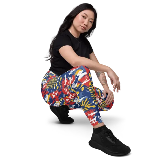 Marigold Riot on a Leggings with Pockets