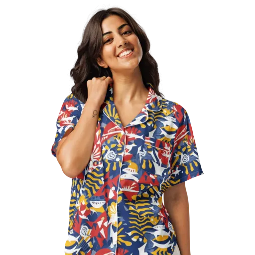 Marigold Riot on a Women's Short Sleeve Pajama Top