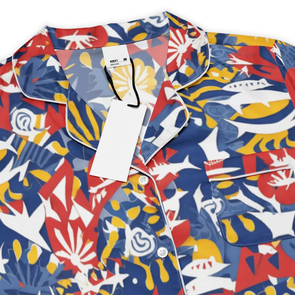 Marigold Riot on Women's Short Sleeve Pajama Top — Product details