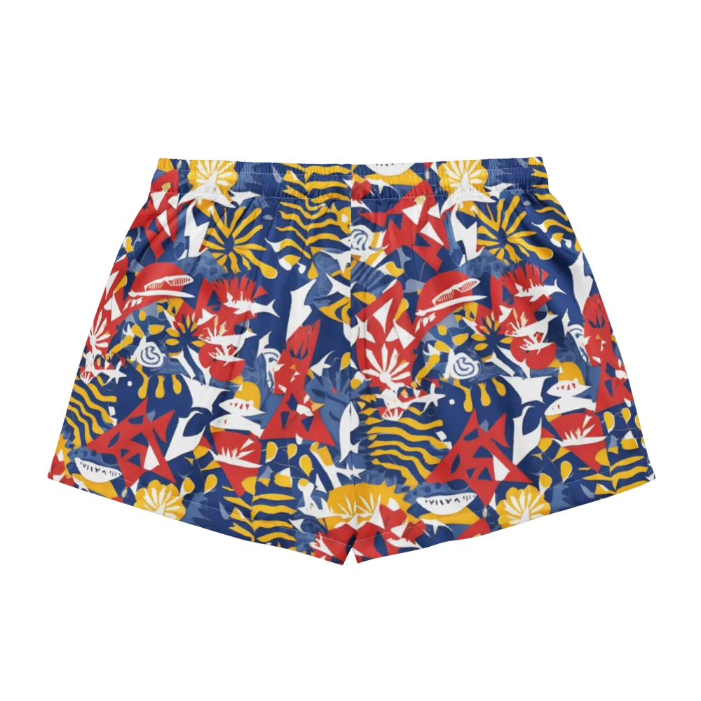 Marigold Riot on Women's Pajama Shorts — Back