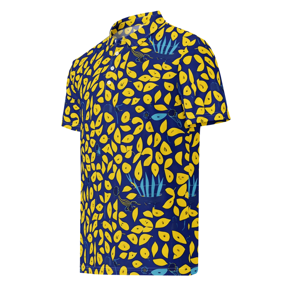 Midnight Lemon on Men's Slim Fit Polo Shirt — Left Front