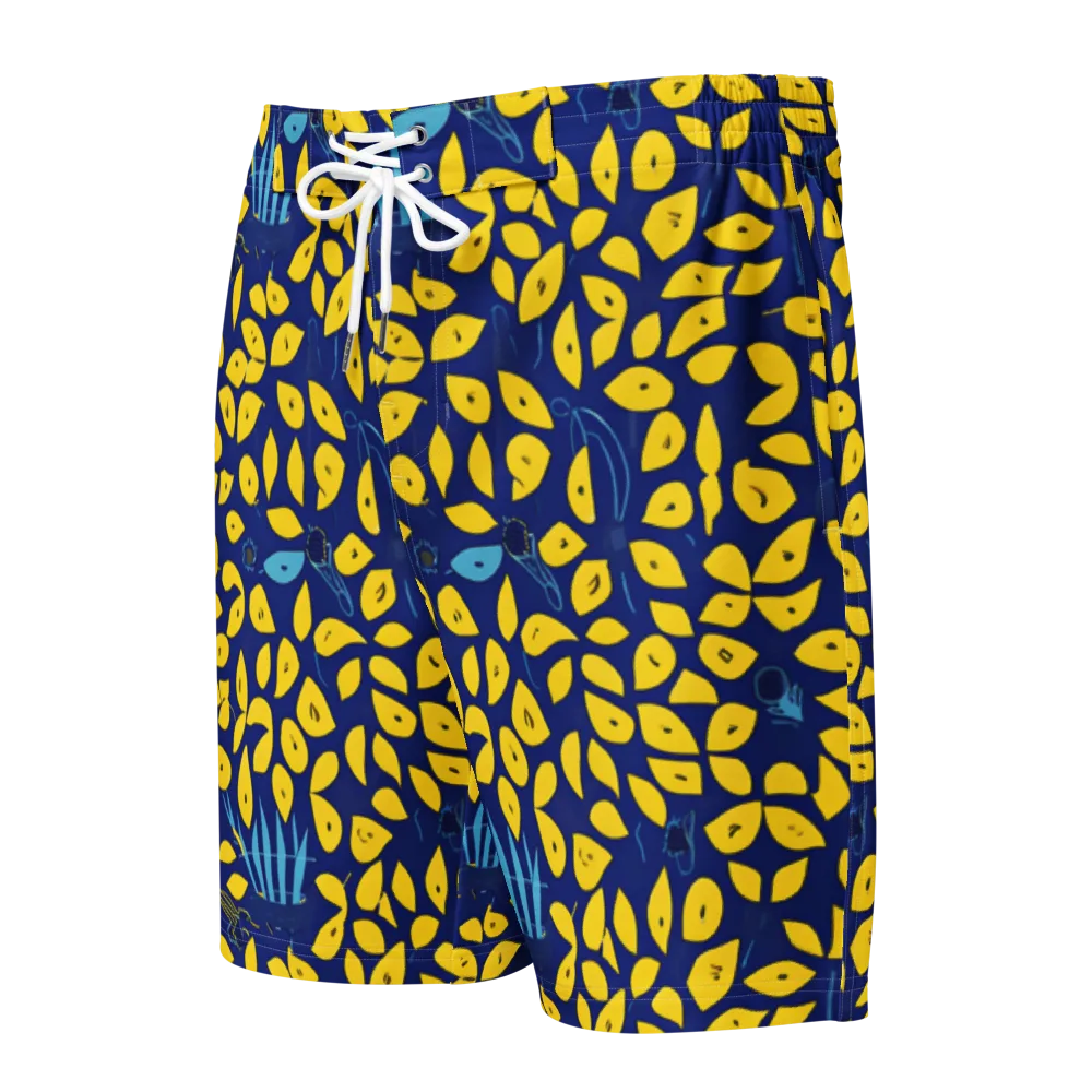Midnight Lemon on Men's Board Shorts — Front