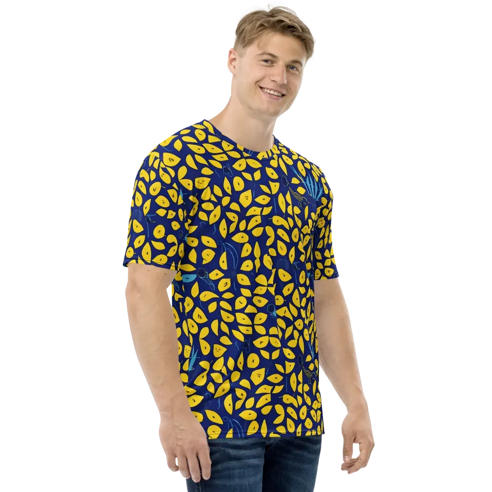 Midnight Lemon on Men's Crew Neck T-Shirt — Right