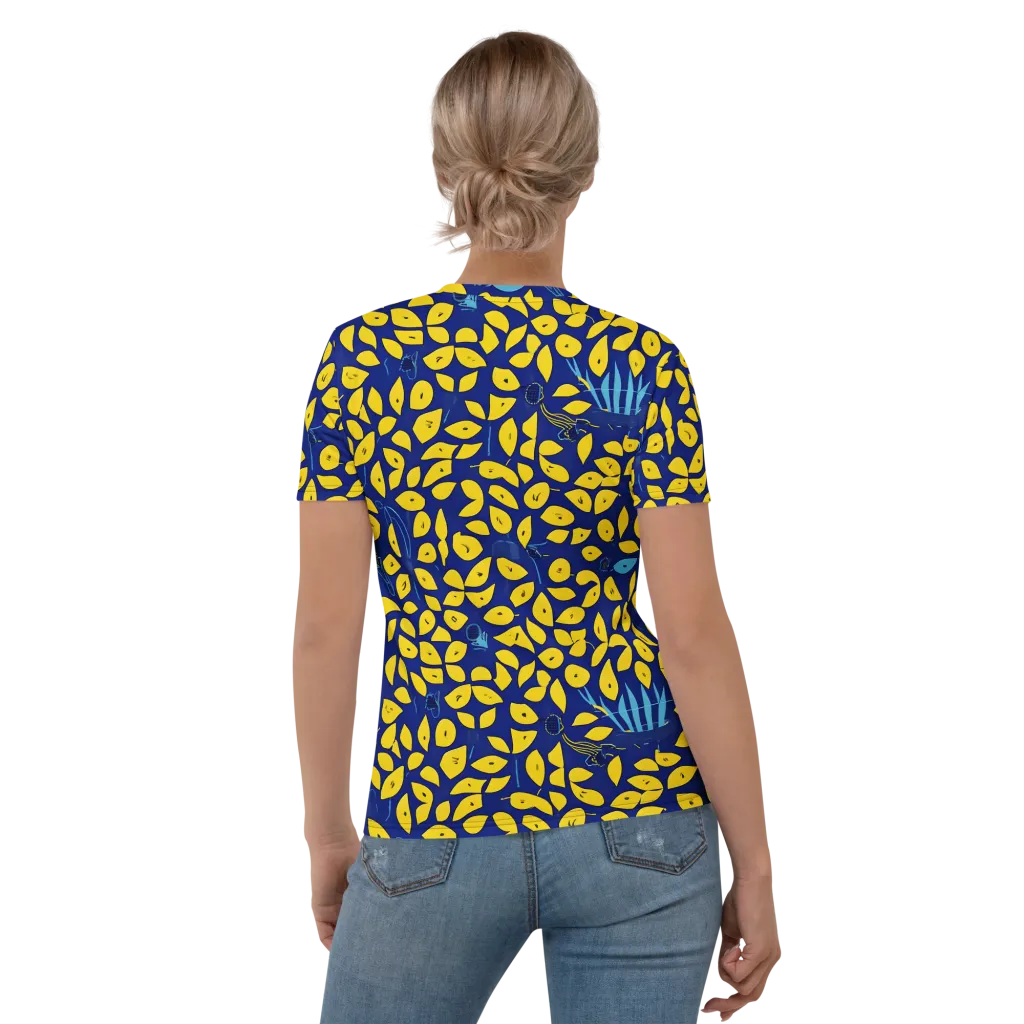 Midnight Lemon on Women's Crew Neck T-Shirt — Back