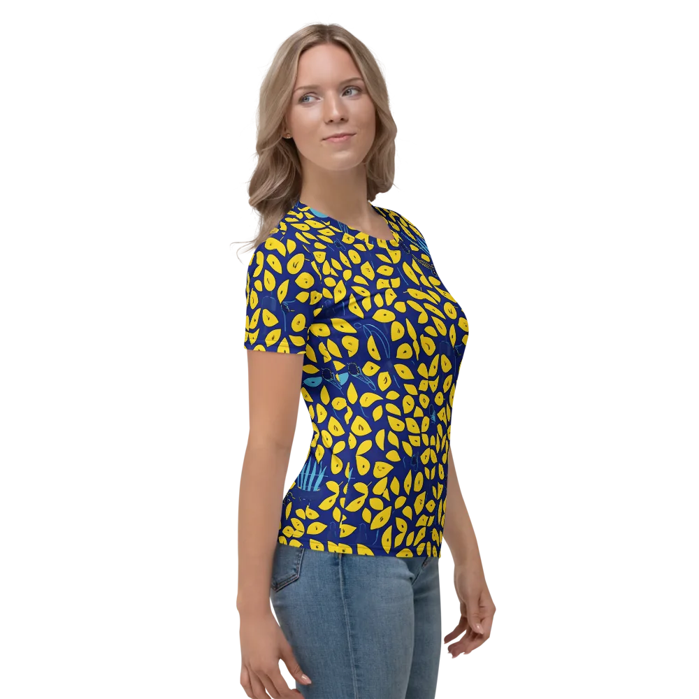 Midnight Lemon on Women's Crew Neck T-Shirt — Right