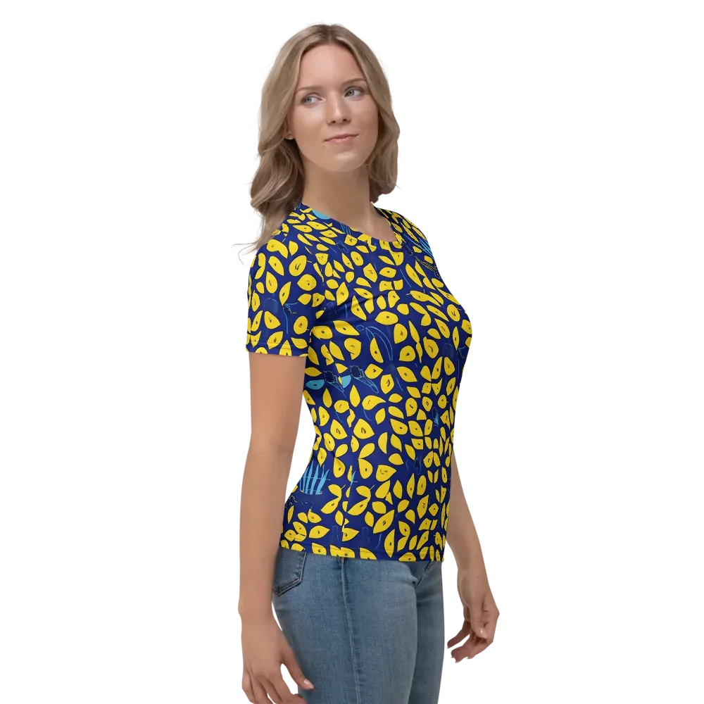 Midnight Lemon on Women's Crew Neck T-Shirt — Right