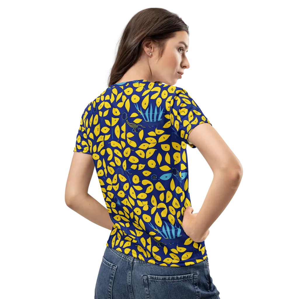 Midnight Lemon on Women's Crew Neck T-Shirt — Back