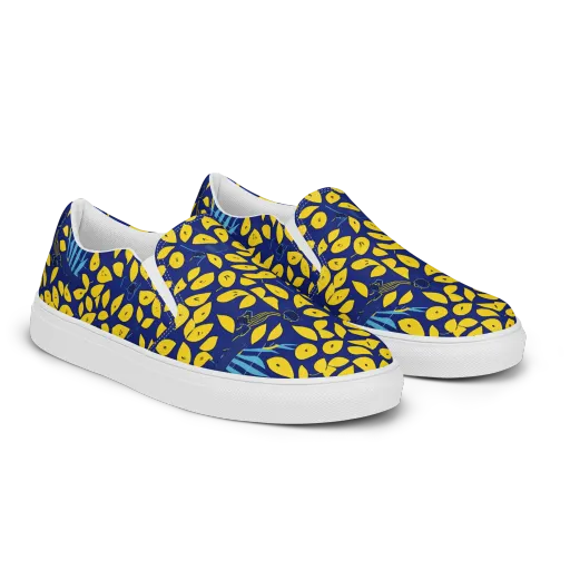 Midnight Lemon on a Women's Slip-On Canvas Shoes