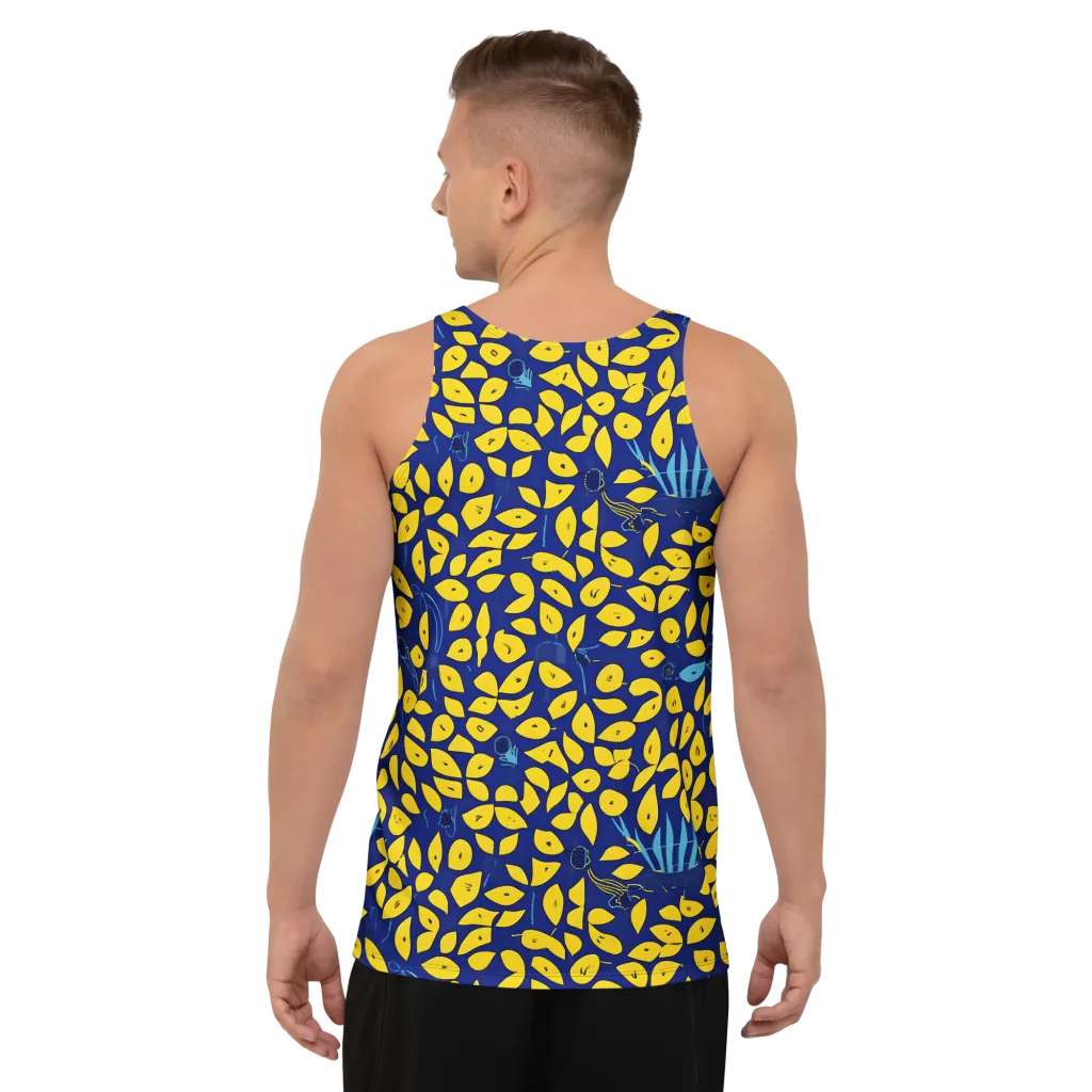 Midnight Lemon on Men's Tank Top — Back