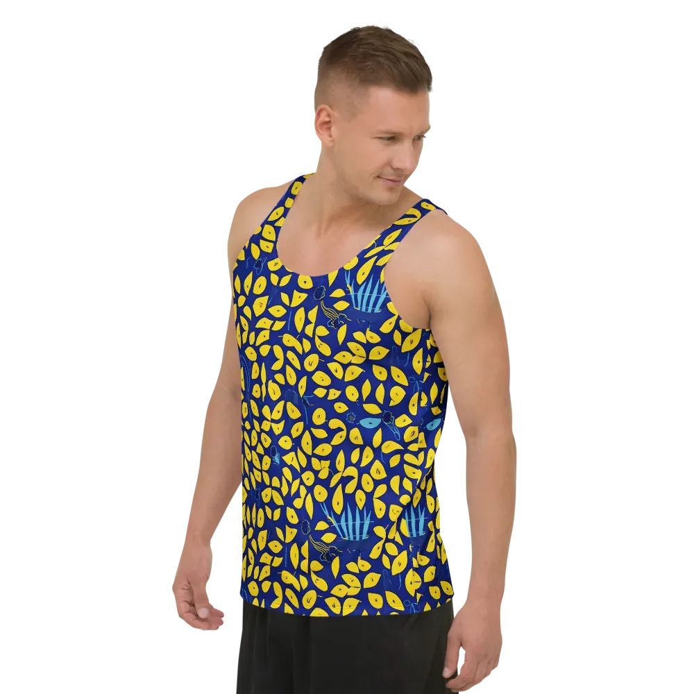 Midnight Lemon on Men's Tank Top — Left Front
